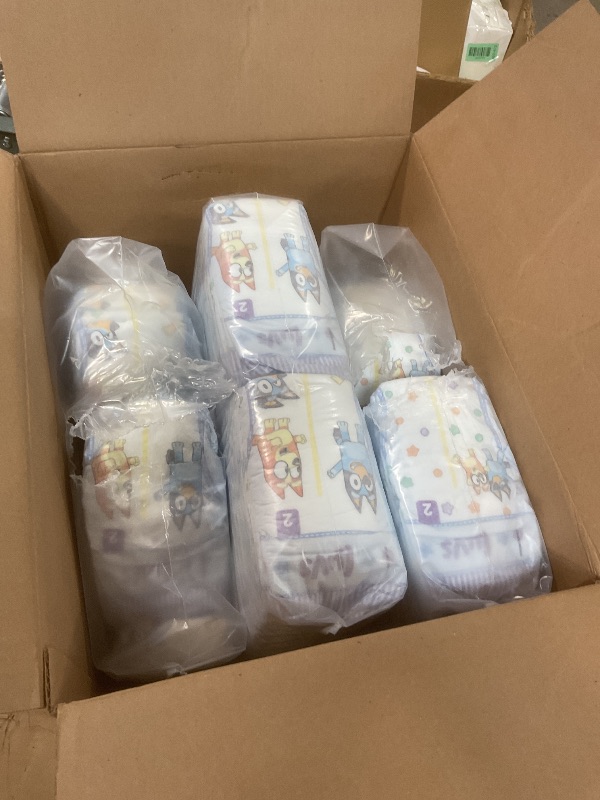 Photo 1 of **SOME DAIPERS MISSING**Luvs Size 2 Baby Diapers, Platinum Protection Bluey Diapers for Day & Night, Size 2, 264 Count (Packaging May Vary)