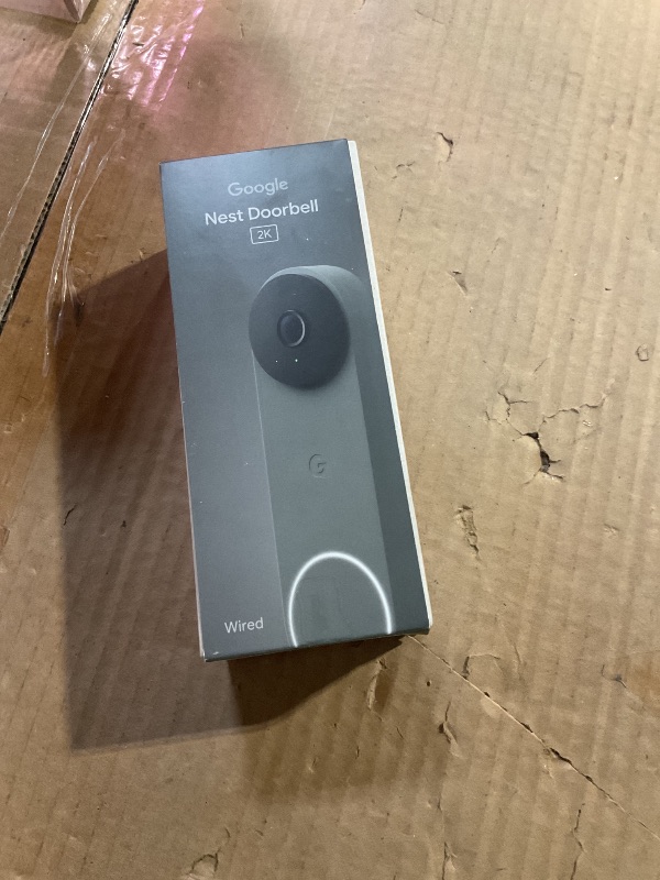 Photo 1 of ***FACTORY SEALED ***Google Nest Doorbell (Wired, 3rd Gen) - 2K Video and Gemini, Live View, Night Vision, 2-Way Audio - Works with Google Home - 2025 Model - Hazel