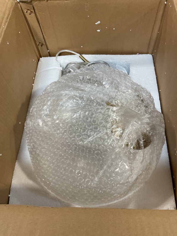 Photo 1 of ***FOR PARTS USE ONLY STOCK PHOTO NOT ACCURATE***ALICE HOUSE 12-inch Pendant Light White Gold Mid Century Pendant Lighting Modern Hanging Light Fixture for Dining Room,Kitchen, Bedroom Cafe AL577912-P1