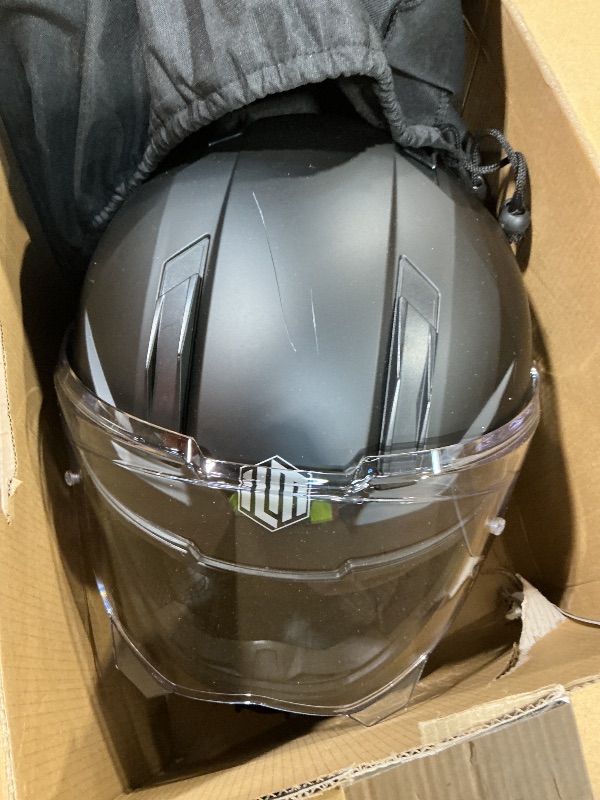 Photo 1 of **SCRATCH SEEN IN PHOTO**ILM Motorcycle Full Face Helmets DOT ECE for Men Women with Dual Visor Pinlock Insert Street Racing Helmet Cascos para Motos Model MF568 (Matte Black,2XL)