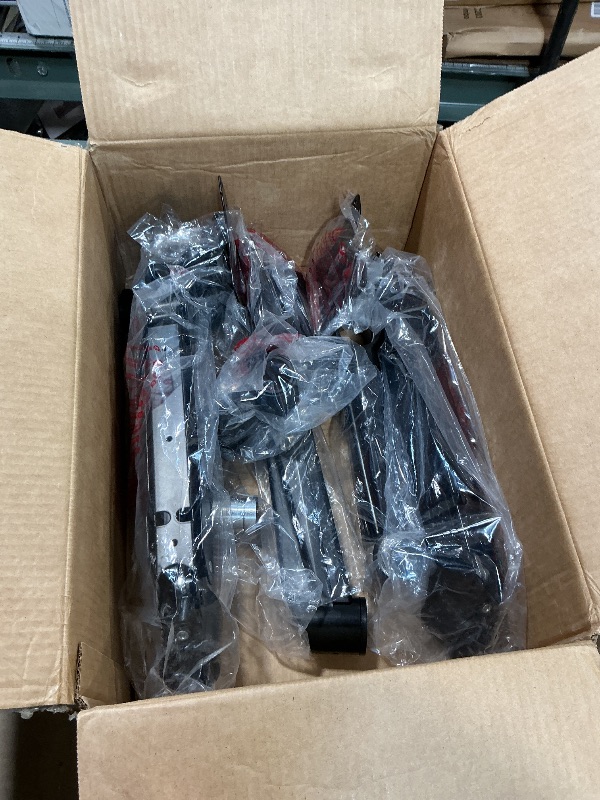 Photo 1 of **FOR PARTS MISSING ASSEMBLY PIECES*** HUANUO Dual Monitor and Laptop Mount for Max 32” Monitor and 17” Laptop, Adjustable Arm with Tilt, Swivel and Rotation, Dual Monitor and Notebook Stand with VESA Bracket 75/100 mm