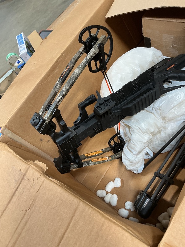 Photo 1 of **ONE BROKEN ARROW**BearX Intense Ready to Shoot Crossbow Package with Scope, Quiver, Bolts, Cocking Rope, and Wax, Strata Finish, One Size (AC03A2AA185)