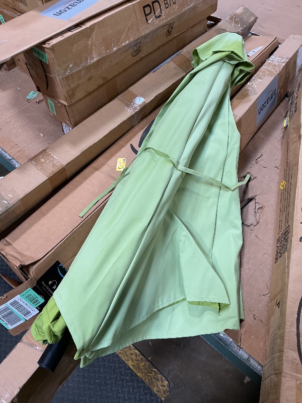 Photo 1 of **POSSIBLY FOR PARTS / MISSING UMBRELLA POLE BASE**  Tempera 7.5ft Patio Market Outdoor Table Umbrella with Push Button Tilt and Crank, Large Sun Umbrella with Sturdy Pole & Fade Resistant Canopy, Easy to Set, Green