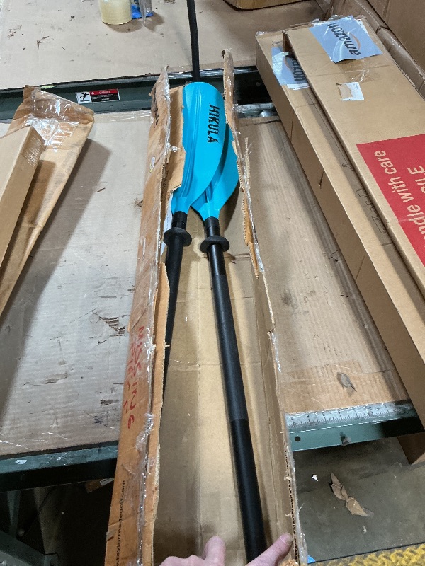 Photo 1 of ** MISSING ASSEMBLY PIECES** HIKULA Kayak Paddles Aluminum Shaft Paddle with Nylon Blades, Floating Adjustable Kayaking Oars, 3 Piece, 220-240cm/86-94 Inches,Black/Rose/Teal