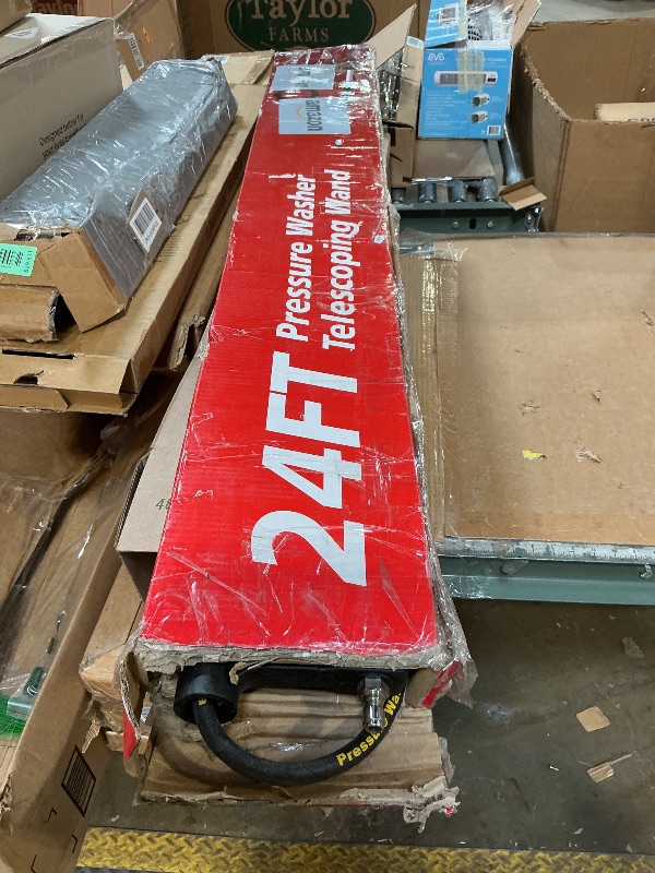 Photo 1 of 24 FT Gutter Cleaning Tools from The Ground - Telescoping Pressure Washer Wand - Gutter Cleaner Attachment with Power Washer Extension Wands, 7 Spray Nozzle Tips, 3 Hose Adapters and Support Belt