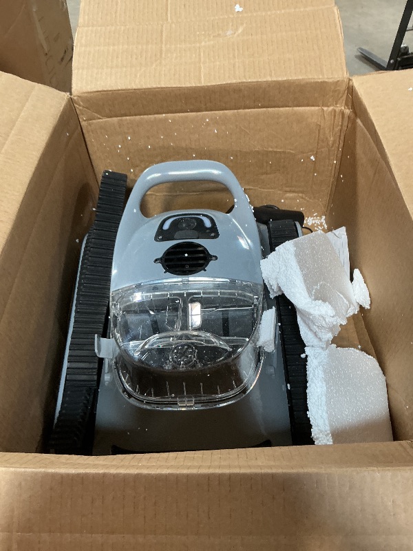 Photo 1 of *** RECOMENDED FOR PARTS ONY/ 1 OF THE WALL CLIMBING TRACKS IS TORN ***Cordless Robotic Pool Cleaner -Pool Vacuum 180W Brushless Motor, 45,000Pa Suction, Wall Climbing, Sonar Navigation, 3 Modes Automatic Pool Robot for Inground & Above-Ground Pools Up to