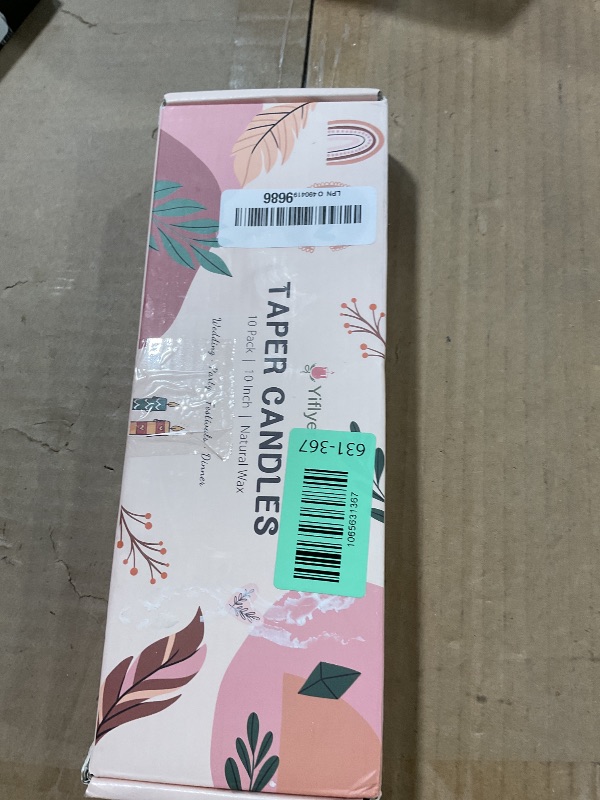 Photo 1 of 10 Inch Light-Gray Taper Candles for Home Decoration, 10 Pack Unscented Candlesticks for Dinner Wedding Party, Smokeless and Dripless Candle Sticks