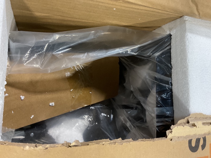 Photo 1 of **MISSING ASSEMBLY PIECES** Osimir Outdoor Pendant Lights for Porch, 16" 4-Light Large Outdoor Chandelier with Clear Glass, Black Modern Exterior Hanging Porch Light with Long Chain for Gazebo Foyer, OS-OD2601-4HL
