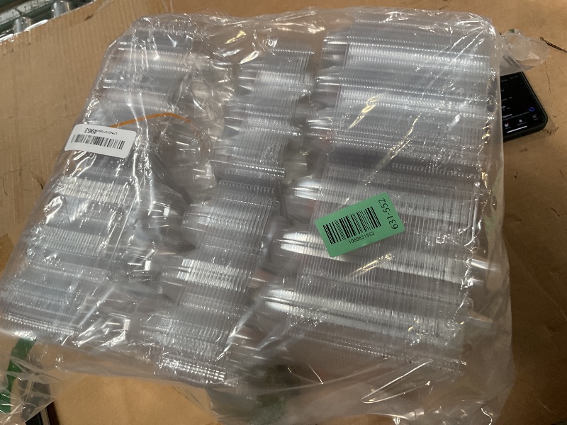 Photo 1 of 100 Pack Clear Plastic Egg Cartons, Reusable Stackable Egg Containers for Farm, Market & Fridge Storage, 3×4 Grid