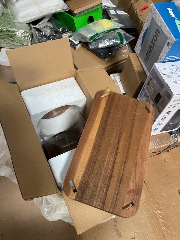 Photo 1 of 2 PCS 1.5 Gallon Drink dispenser, Glass Beverage Dispenser With Wood Stand, Large Water Drink Dispensers for Parties With Stainless Steel Spigot, Ideal for Lemonade,Juice, Tea, and Party Drinks