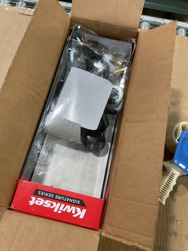 Photo 1 of **HAS DENTS / UNKNOWN MISSING ASSEMBLY PIECES** Kwikset Hawthorne Front Door Lock Handle and Deadbolt Set, Entry Handleset Exterior with Interior Door Knob, Venetian Bronze, Pick Resistant SmartKey Rekey Deadbolt Security, with Microban Protection
