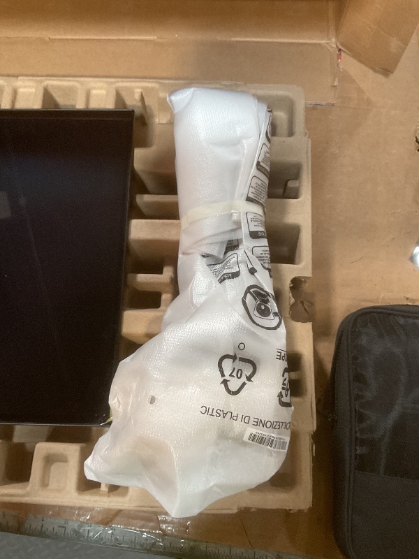 Photo 1 of **MISSING POWER CORD**ASUS ROG Swift 27” 4K QD-OLED Gaming Monitor (PG27UCDM) - 240Hz, 0.03ms, Custom Heatsink, Neo Proximity Sensor, G-SYNC Compatible, 99% DCI-P3, True 10-bit color, DisplayPort 2.1a UHBR20, 3 yr warranty