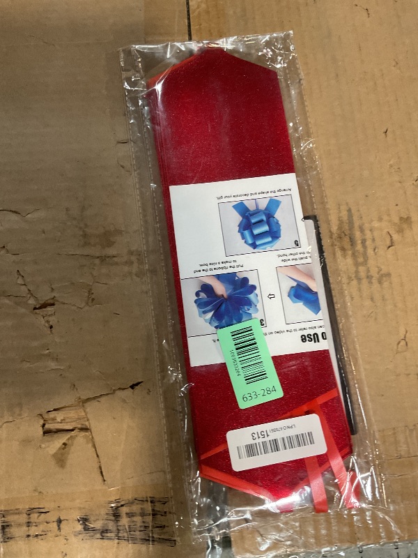 Photo 1 of 1PC Giant Red Pull Bow for Gift Wrapping, 14" Sparkling Glitter Large Ribbon Bow, Big Car Bow for Bike, Wreath, Holiday, Anniversary, Easter, Wedding, Party & Home Decor (Bright Red)