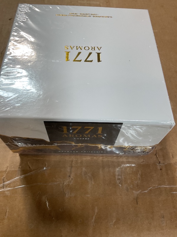 Photo 1 of **FACTORY SEALED **1771 Aromas Coffee Scented Candles - 100% Natural Soy Wax - Large 3 Wick Jar Candle - Up to 50 Hours Burning Time - Candles for Home - Gift-Ready Candle for Men & Women - Aromatherapy Candles