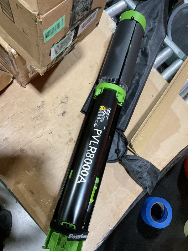 Photo 1 of * MINOR SCUFFS ON EXTERIOR * PowerSmith Voyager PVLR8000A 8000 Lumen Collapsible Cordless Tripod LED Work Light with Battery, Charger & Carry Bag Included. Optional 3-Way Power, Remote Control , Black