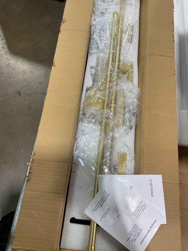 Photo 1 of **PARTIAL SET/ 1 FUNCTIONAL 1 IS FOR PARTS** ARTOOSH Removable Battery Operated Wall Sconces with Remote Control, Stepless Colors 3000K-6000K & Dimming, 350°Rotate, LED Gold Wireless Wall Light for Living Room, Bedroom, 28.3 Inch (2 Pack)