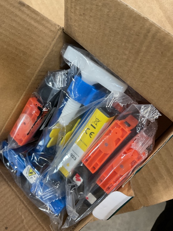 Photo 1 of * ONE BROKEN * Kingjet 923 Ink Cartridges Combo Pack Replacement for HP 923 Ink Cartridges for HP Printers, Work for HP OfficeJet Pro 8130e 8135e 8139e 8138e 8122e 8124e 8120e Printer for HP923 Ink, 4-Pack