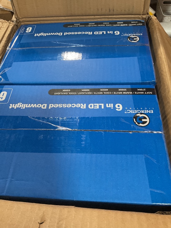 Photo 1 of 24 Pack 5CCT Ultra-Thin LED Recessed Lighting 6 Inch, Downlight with Junction Box, 2700K/3000K/4000K/5000K/6500K Selectable, 12W 110W Eqv, Dimmable Wafer Lights, 1050LM Canless LED Recessed Light, ETL