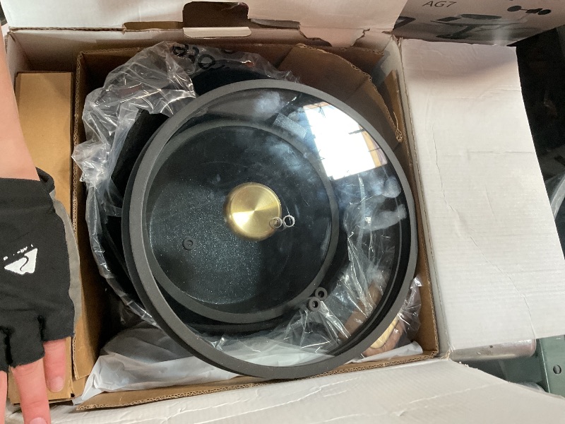 Photo 1 of ** HANDLE OR POT HOLDER BROKEN *** CAROTE Ceramic Cookware Set Nonstick, 14pcs Pots and Pans Set Nonstick, Non-Toxic & PFAS-Free, Dishwasher, RV/Camping Cookware Set, Cooking Pots with Lids, Charcoal Black