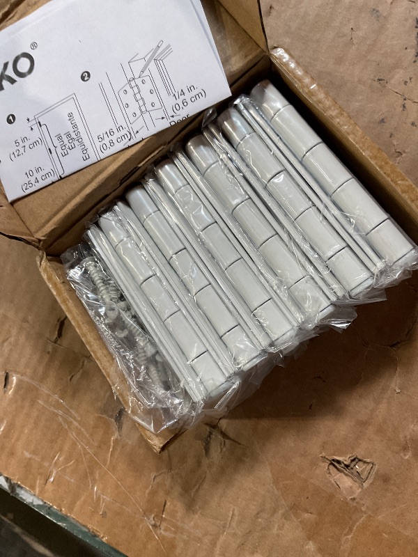 Photo 1 of 12 Pack White Door Hinges, 3.5 x 3.5 Inch White Hinges for Interior Doors 3 1/2 Inch Hinges for Residential Doors, Square Corners Interior Door Hinges for Standard Flat/Bedroom