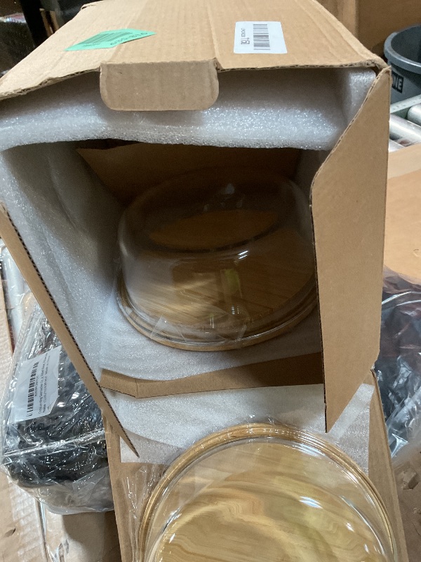 Photo 1 of **1 CONTAINER MISSING**Verel Round Glass Food Storage Containers with Bamboo Lids (Set of 4) - 32 Ounce, Eco Friendly Meal Prep with Wooden Lids