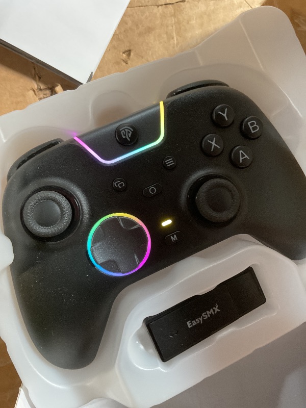 Photo 1 of **COLOR IS BLACK**EasySMX D10 PC Controller - Elite Wireless Bluetooth Pro Controller with TMR Joystick, Dual-Mode Triggers & Full Mechanical Buttons, 1000Hz Polling Rate, RGB Lighting for PC/Switch/Android/iOS