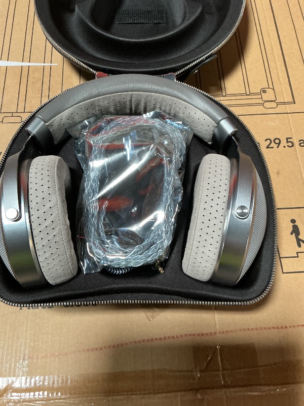 Photo 1 of ***PRE USED/ MISSING SILVER DECORATIVE COVER FOR OUTSIDE OF EARPHONES/ SLIGHTLY SCRSTCHED**** Focal Clear Open Circumaural High-Fidelity Headphones
