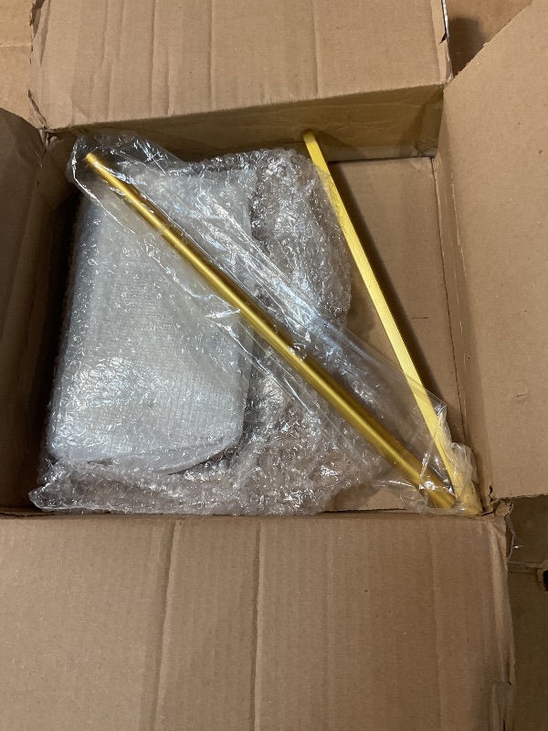 Photo 1 of **MISSING HARDWARE**
AONEON Hand Towel Bar for Bathroom Vanity Countertop 1-Tier Towel Holder Free Stand with Heavy Marble Base Thicken Steady, Gold Stainless Steel AN7002GD