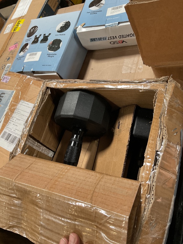 Photo 1 of ***PHOTO FOR REFERENCE ONLY/ 1 PAIR 20LB & ONE 5LBS ***CAP Rubber Coated 12-Sided Dumbbell