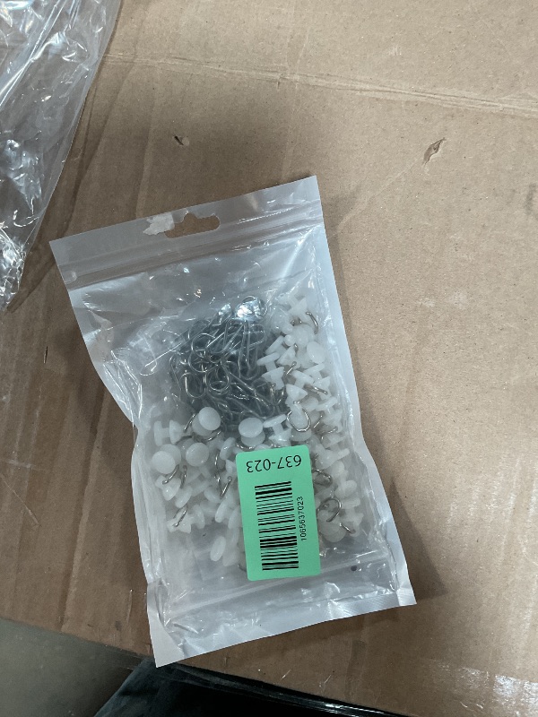 Photo 1 of 100 Pcs Curtain Track Gliders Hooks 50 Plastic Curtain Tracks Glider and 50 Metal Hook Ceiling Sliding Curtains Tracks Hook for Straight Curved Track Glider Carriers Hooks Rail Runner