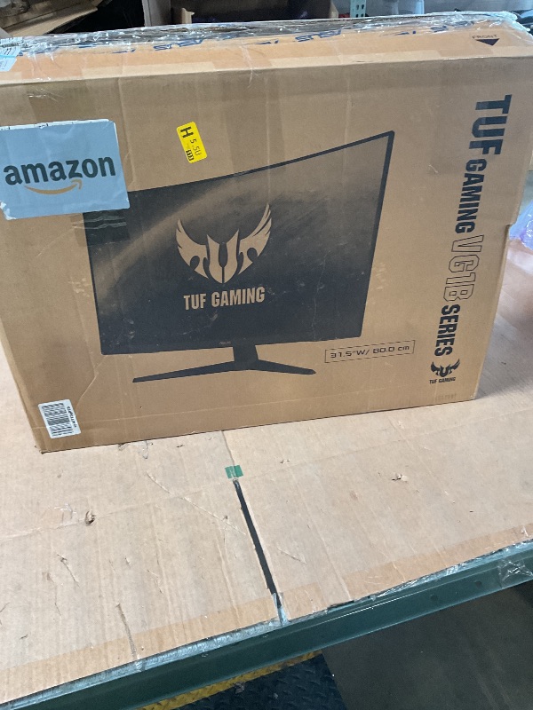 Photo 1 of ***BROKEN SCREEN***
ASUS TUF 32 Inch Curved Gaming Monitor - QHD (2560 x 1440), 165Hz (Supports 144Hz), 1ms, Extreme Low Motion Blur, Speaker, FreeSync Premium, VESA Mountable, DisplayPort, HDMI - VG32VQ1B