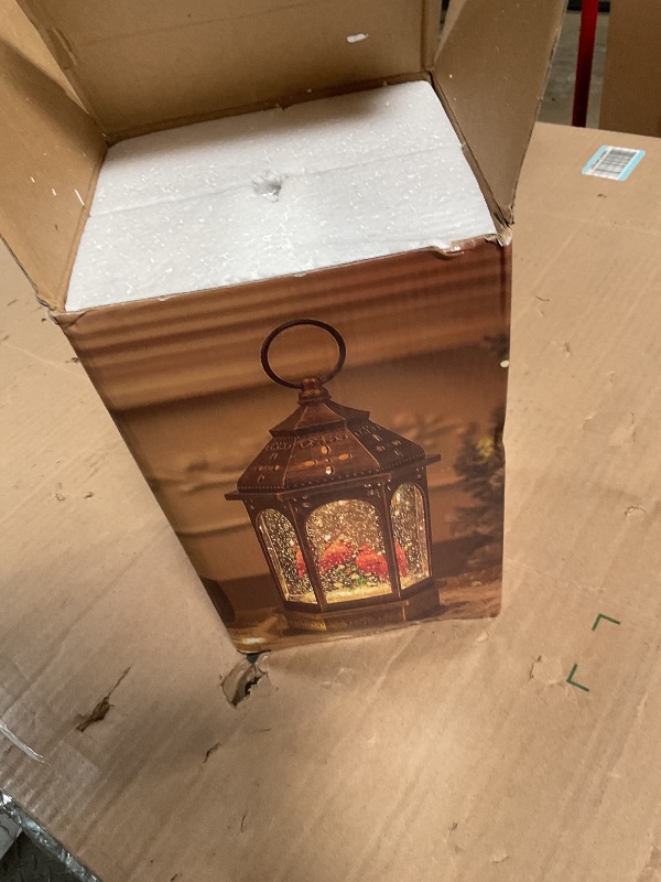 Photo 1 of ***MUSIC AND LIGHTS DONT WORK** Christmas Snow Globe Decor, Musical Lights - USB Plug-in & Battery Operated Music can be Turned Off, Water Glitters Music Christmas Lantern for Xmas Home Decoration and Santa Gifts