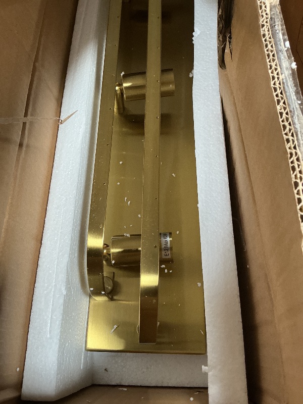 Photo 1 of **LIGHT FIXTURE ONLY/ NO BULBS OR SHADES**** TOCHIC 3 Lights Vanity Light with Natural Capiz Shell Shade, Brushed Gold Bathroom Dimmable Vanity Light, Modern Wall Lighting Fixture for Mirror Cabinets, Powder Room, Bedroom, Living Room, 23”W
