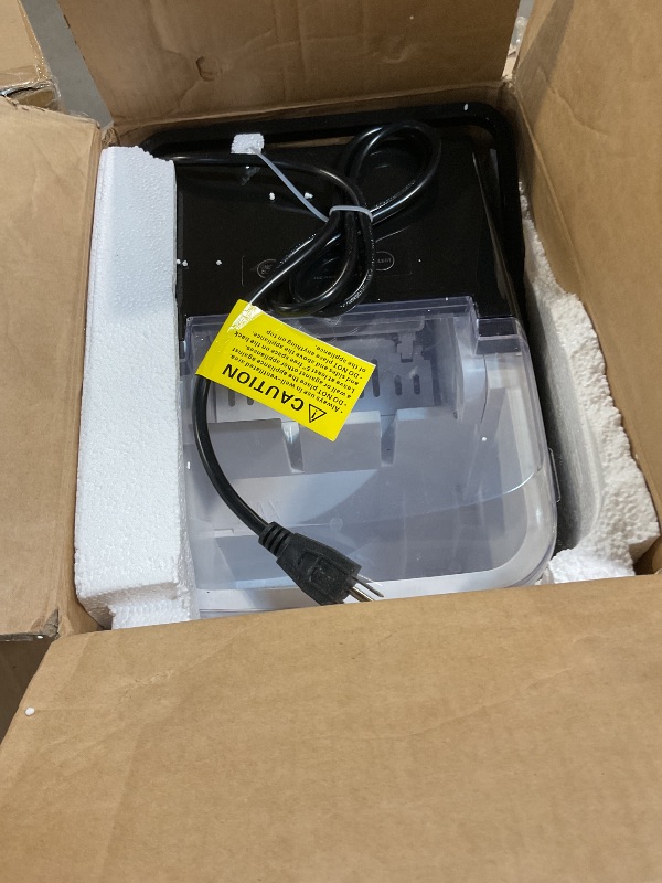 Photo 1 of ***NON FUNCTIONAL***PARTS ONLY***
DUMOS Countertop Ice Maker with Handle, 26lbs/24H Portable Ice Machine, 9 Bullet Ice Cubes Ready in 6 Mins, Self-Cleaning, Quiet Compact Ice Maker for Home, Kitchen, RV, Camping, Black