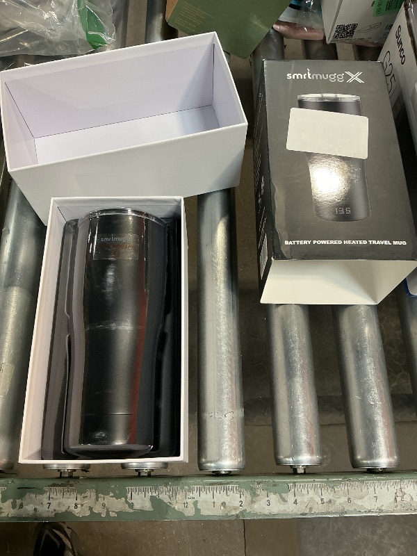 Photo 1 of **FOR PARTS ONLY/ NON-FUNCTIONAL** SMRTMUGG X Heated Coffee Mug 19 oz., 8 Hour Battery Life, Self-Heating, Adjustable Temp Controlled, LCD Screen, One Button Temperature Adjustment, Includes Cover with Magnetic Slider (Black) (Black)
