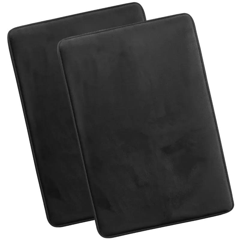 Photo 1 of **STYLE DIFFERS FRO STOCK PHOTO** Ultra Soft and Absorbent Memory Foam Bath Rug Set with Non-Slip Backing,( Grey )