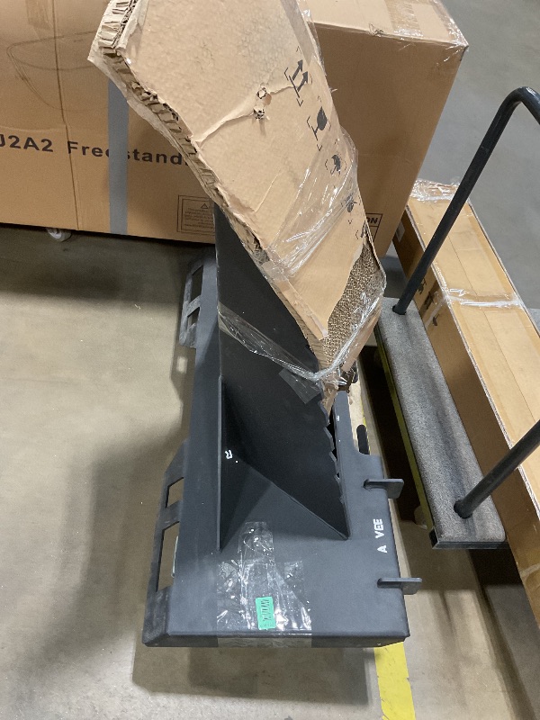 Photo 1 of **SCRAPES**Economy Series Stump Bucket Attachment,Universal Skid Steer Quick Tach,Serrated Leading Edge,Tree Scoop Digger for Removing Smaller Tree Stumps and Light Duty Ripping Roots,Black