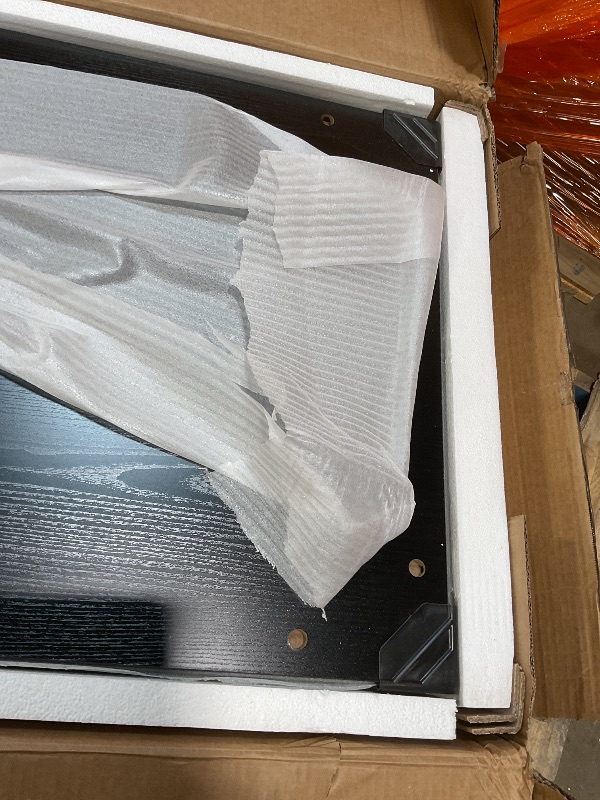 Photo 1 of **SELLING FOR PARTS AS PARTIAL SET. ONE OF TWO BOXES**Tribesigns 78" L-Shaped Executive Desk, Large Modern Office Desk with Drawers and Lateral File Cabinet, Business Furniture with Storage Shelves, Big Computer Desk for Home Office (Grey + Blcak)