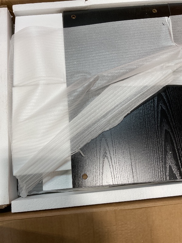 Photo 1 of **SELLING FOR PARTS AS PARTIAL SET. ONE OF TWO BOXES**Tribesigns 78" L-Shaped Executive Desk, Large Modern Office Desk with Drawers and Lateral File Cabinet, Business Furniture with Storage Shelves, Big Computer Desk for Home Office (Grey + Blcak)