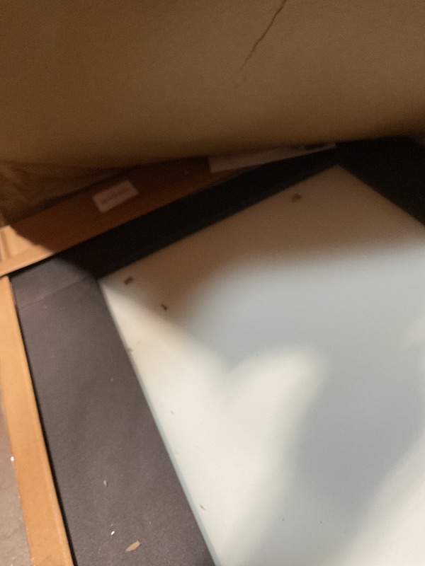 Photo 1 of **SELLING FOR PARTS. GLASS IS BROKEN**BARNSMITH 60x80" Sliding Closet Door, 5-Panels Preassembled Frosted Glass Door Panel with Hardware Kits & Matching Fascia, MDF Covered with Water-Proof & Anti-Scratch PVC Surface, Black