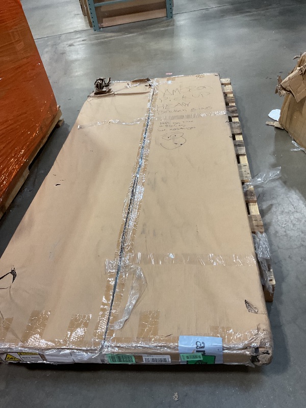 Photo 1 of **SELLING FOR PARTS. GLASS IS BROKEN**BARNSMITH 60x80" Sliding Closet Door, 5-Panels Preassembled Frosted Glass Door Panel with Hardware Kits & Matching Fascia, MDF Covered with Water-Proof & Anti-Scratch PVC Surface, Black