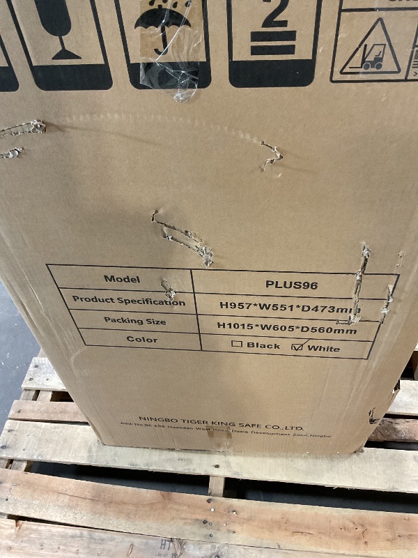 Photo 1 of **SCRAPE DAMAGE**TIGERKING 8.78 Cu Ft Large White Fireproof Waterproof Home Safe, Jewelry Closet Floor Safe for Valuables, Heavy Duty Steel Security Safes with Digital Lock, Drawer and Adjustable Shelves