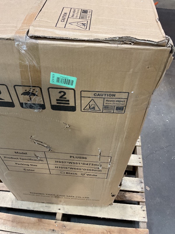 Photo 1 of **SCRAPE DAMAGE**TIGERKING 8.78 Cu Ft Large White Fireproof Waterproof Home Safe, Jewelry Closet Floor Safe for Valuables, Heavy Duty Steel Security Safes with Digital Lock, Drawer and Adjustable Shelves