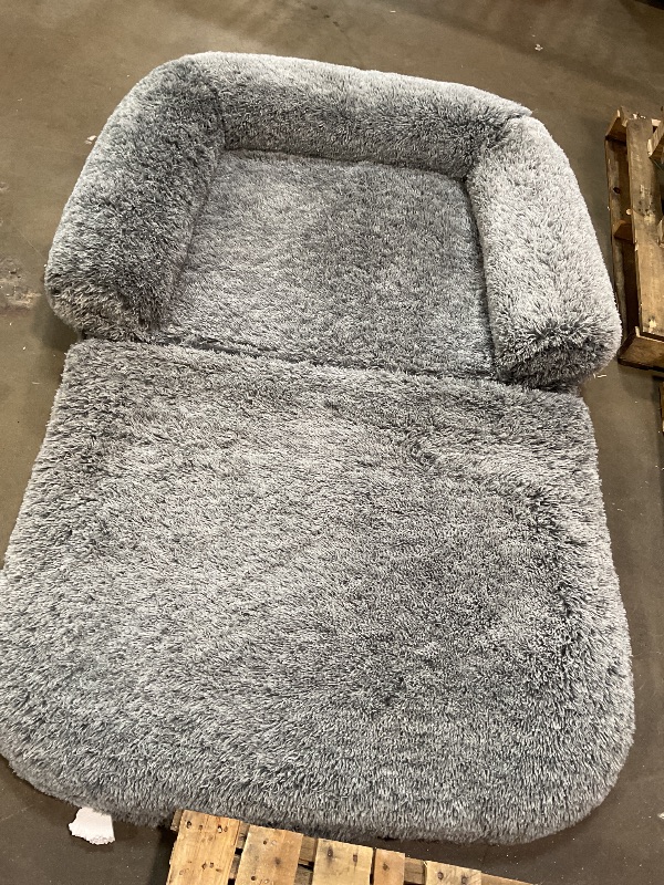 Photo 1 of **DIRT**Dog Bed for Couch Large Human Dog Bed, Universal Pet Furniture Protector Cover, Sofa Bed Cover for Dogs and Cats, Machine Washable (Light Gray
