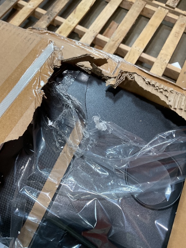 Photo 1 of **CRACKING DAMAGE**Treadmill with Handles, 2026 Upgraded Small Treadmills Home, Portable Electric Treadmills for Home 300 lbs Capacity,Walking Pad Treadmill,Lightweight Foldable Walking Pad,LED Display(Black)