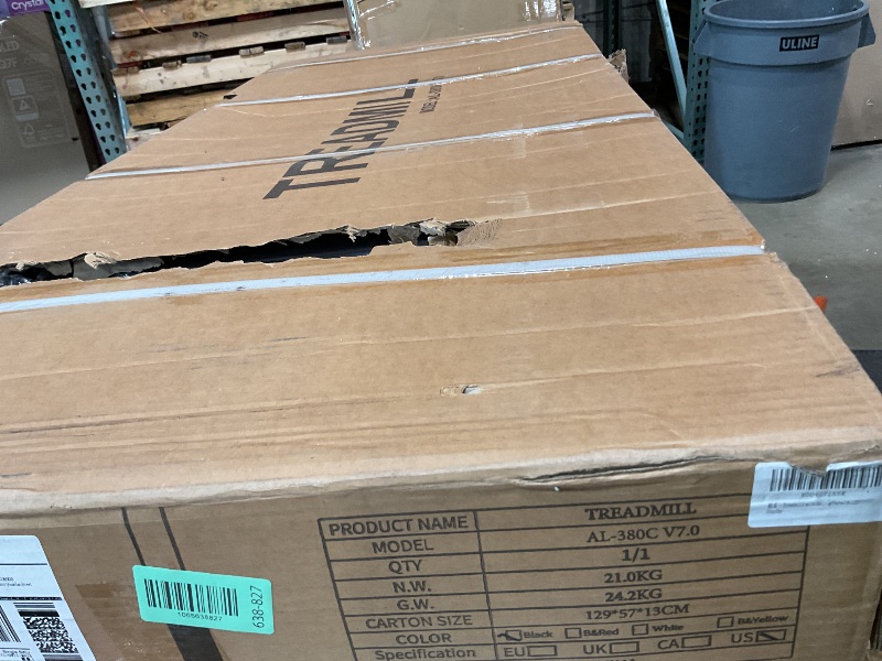 Photo 1 of **CRACKING DAMAGE**Treadmill with Handles, 2026 Upgraded Small Treadmills Home, Portable Electric Treadmills for Home 300 lbs Capacity,Walking Pad Treadmill,Lightweight Foldable Walking Pad,LED Display(Black)