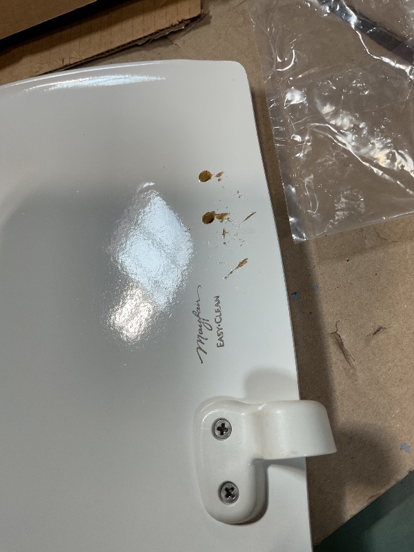 Photo 1 of **SELLING FOR PARTS**Mayfair Cassel Slow Close Toilet Seat, Easy Clean, Non Slip Premium Wood Seat, Easy Install, Made in USA, Elongated, White
