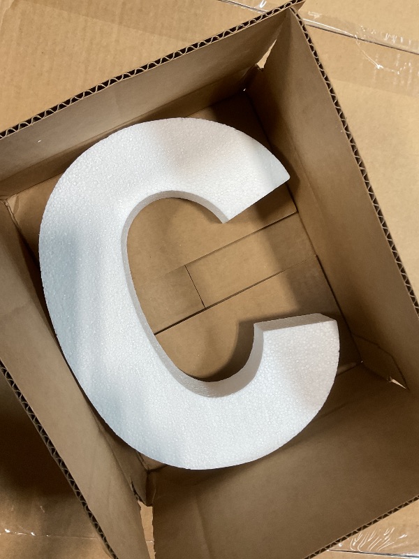 Photo 1 of 12 Inch Smooth Foam Letters - Great for Arts and Craft & DIY (C)