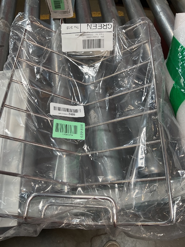 Photo 1 of 2 in 1 Rib Rack for Ninja Smoker OG900 OG800 OG951 OG952 Series Turkey Roasting Rack, V Rack for Ninja Woodfire Pro Connect Xl Grill and Most Grill Smoker Accessories Stainless Steel Grilling Rack