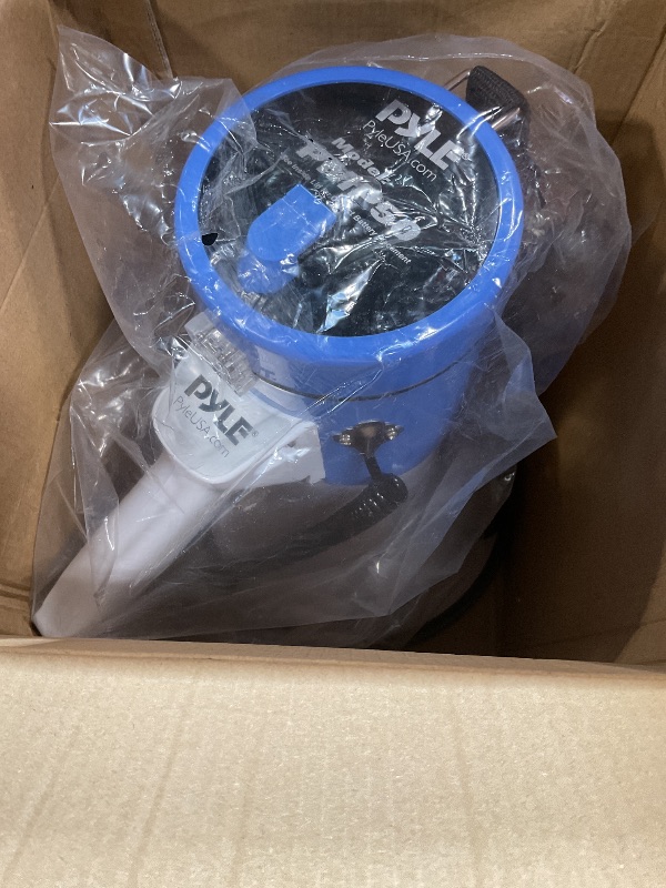 Photo 1 of ***MISSING DC POWER SUPPLY*** Pyle Megaphone - Portable PA Bullhorn - Built-in Siren, 50W Adjustable Volume Control in 1600 Yard Range, Ideal for Any Outdoor Sports, Cheerleading Fans & Coaches Or Safety Drills